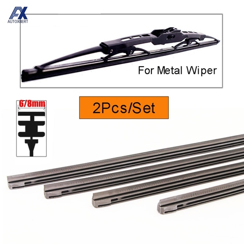 Tira de goma de inserción automática, escobilla limpiaparabrisas de repuesto Universal, recargas suaves de 6mm/8mm, 14 