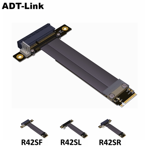 Cable de extensión R42SF/R42SL/R42SR PCIe x4 3,0, PCI Express 4x a M.2 NVMe M Key 2280, tarjeta elevadora Gen3.0, línea extensora de 32G/bps ► Foto 1/6