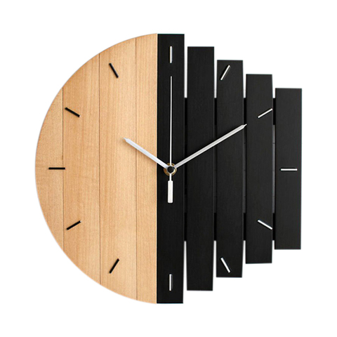 Reloj de pared de madera, diseño moderno, Vintage, rústico, Shabby, reloj de arte silencioso, decoración del hogar B ► Foto 1/6