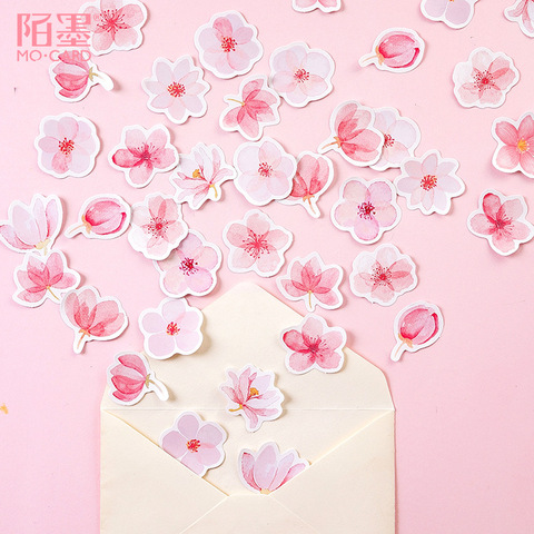 Mohamm-planificador de flores de cerezo japonés, diario de flores, decoración de papel, pegatinas Kawaii pequeñas, diario de Scrapbooking estacionario ► Foto 1/5