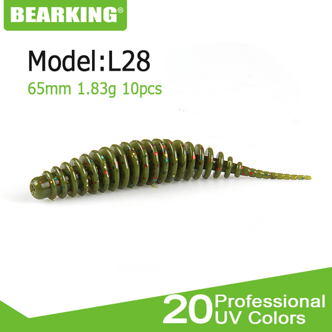 BEARKING-Plantilla de señuelo de pesca Swimbait Artificial, cebo suave de silicona de doble Color, 65mm, 1,83g, 10 Uds. ► Foto 1/6