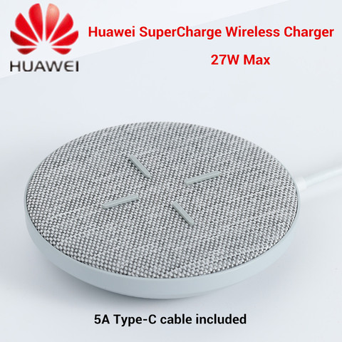 Original Huawei cargador inalámbrico Max 27W súper carga Qi cargador inalámbrico CP61 para iPhone 11 Samsung S10 S20 Huawei P30 Pro amigo ► Foto 1/6