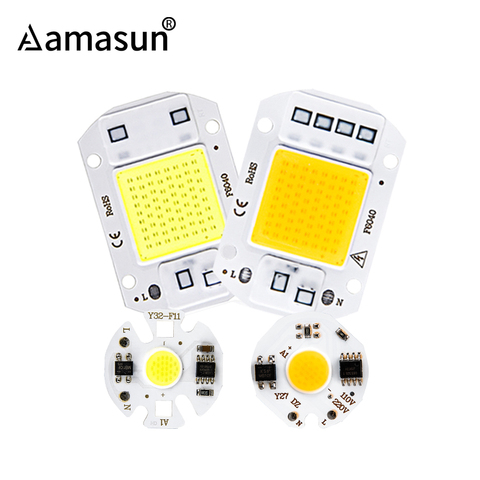 220V 110V COB LED Chip 50W 30W 20W 10W 9W 7W 5W 3W inteligente IC COB de diodo Led granos DIY foco reflector Y27 Y32 F6040 F4050 ► Foto 1/6