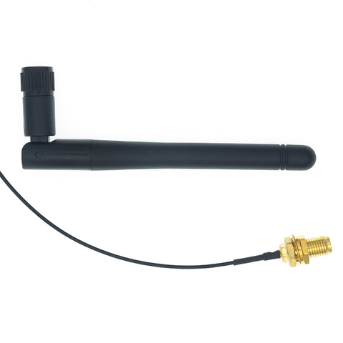 2,4G antena doblada Bluetooth wifi módulo ZigBee, antena SMA para IPEX línea de alimentación en la antena de 2,4 GHz ► Foto 1/6
