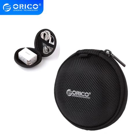 ORICO funda para auriculares bolsa portátil auricular auriculares Almacenamiento en U para tarjeta de memoria USB Cable organizador Mini auricular Bolsa-Negro ► Foto 1/6