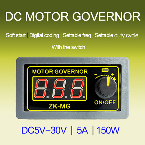 ZK-MG DC5V-30V de alta potencia PWM regulador de Motor de CC LED módulo oscurecimiento con interruptor ► Foto 1/6