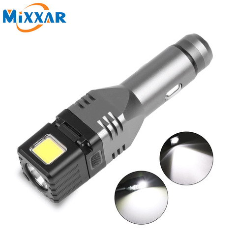 ZK20-minilinterna LED recargable para coche, potente lámpara con batería de ion de litio integrada, enchufe para encendedor de coche ► Foto 1/6