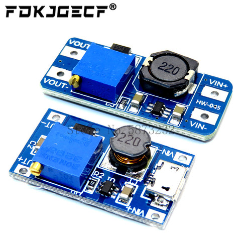 Módulo de fuente de alimentación para arduino, convertidor de aumento de DC-DC Micro MT3608, placa de aumento, salida máxima de 28V 2A, 100 Uds. ► Foto 1/6