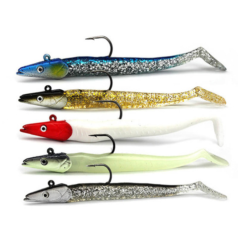 11 cm 10g 16g 22g brillo suave señuelo Wobblers cebo Artificial de pesca de silicona señuelo mar bajo carpa aparejos de Señuelos de Pesca con cuchara de plomo ► Foto 1/6