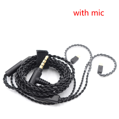 DIY Cable de actualización de 2 pines de 0,78mm para Weston TFZ 1964 W4r Um3x Es3 Es5 Cable de cobre para auriculares con micrófono para IPhone Android IOS ► Foto 1/1