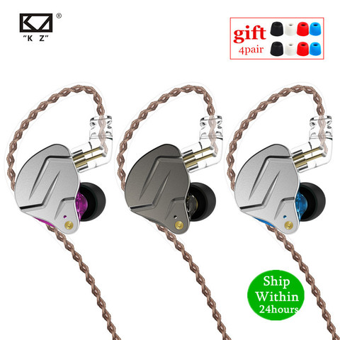 KZ ZSN PRO 1DD 1BA auriculares de Metal HIFI auriculares de oído híbridos deportivos con cancelación de ruido AS10 ZSTX ZSN ES4 ZS10 PRO V80 AS16 ► Foto 1/6