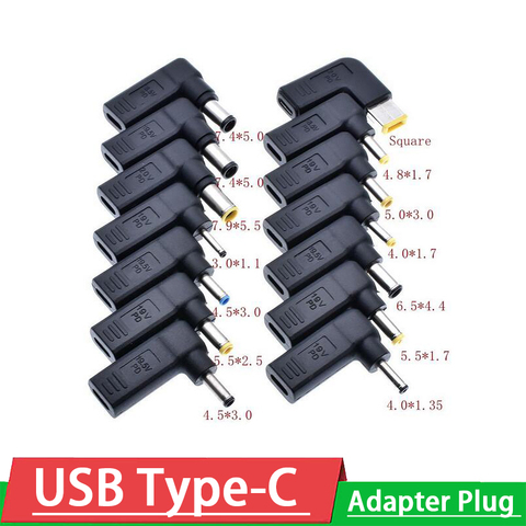 La policía de señuelo gatillo enchufe Adaptador convertidor USB TYPE-C a DC 5525, 5521, 4530, 7450 Jack conector de carga de PC cargador de portátil ► Foto 1/6