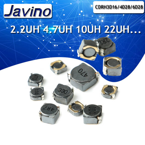 10 Uds blindado Inductor CDRH3D16/4D28/6D28/2,2/4,7/10/22/33/47UH 100 SMD 220 inductancia de potencia SMD ► Foto 1/2