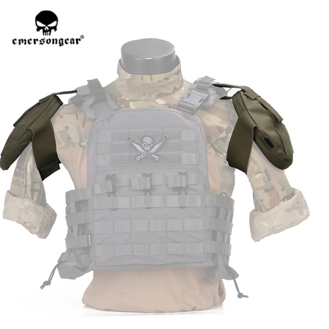 Emersongear táctico hombro armadura de hombro de armadura para AVS chaleco CPC accesorios 2 uds militar del ejército de ► Foto 1/6