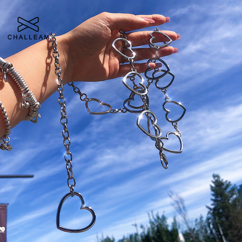 Cinturón de cadena con forma de corazón para mujer, cinturón con flecos dorados y plateados a la moda, cadena de Metal para playa, para verano, 137 ► Foto 1/6