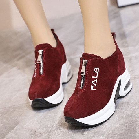 Zapatillas de deporte de las mujeres con plataforma de Mujer Zapatos casuales zapatos de mujer cuña cesta 2022 zapatos de tenis de mujer Zapatillas de verano ► Foto 1/6