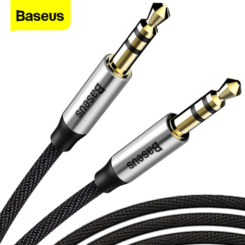 Baseus-Cable de Audio auxiliar para Samsung S10, conector Jack de 3,5mm, macho a macho, Cable auxiliar de Audio para altavoz de coche, Línea alámbrica Aux ► Foto 1/6