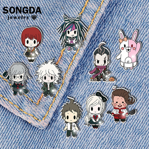 SONGDA-broche de Anime Danganronpa V3, insignias de solapa acrílicas de Kokichi, alfileres para abrigo, joyería de navidad, regalos de amigos bonitos, venta al por mayor ► Foto 1/6