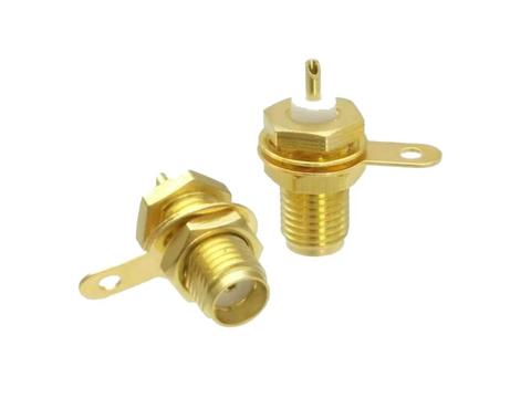 Conector hembra SMA, mango de mampara, montaje de panel de soldadura PTFE, RF Coaxial recto, 1 Uds. ► Foto 1/4