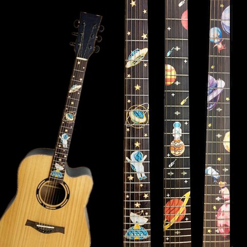 Calcomanías de diapasón para Guitarra nueva, adhesivo con incrustaciones, para el cuello, para Guitarra, bajo, ukelele ► Foto 1/6