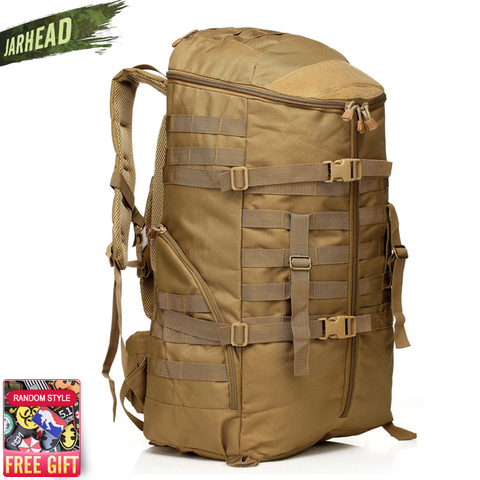 ¡Grande! Mochila de asalto táctico militar, 55L, para acampar al aire libre, caminar, montar, mochila grande, deporte de senderismo multifunción ► Foto 1/6