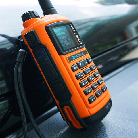 SENHAIX-Walkie Talkie GP8800 Ham, opcional, Bluetooth, impermeable, TPU, AUTO SCAEN, transceptor LED brillante, interfono para deportes al aire libre ► Foto 1/6