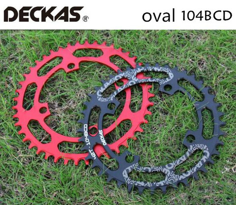 DECKAS-rueda dentada Ovalada para bicicleta de montaña, 104BCD, 40/42/44/46/48/50/52T, shimano, 8-12 platos y bielas de velocidad, engranaje aluminio ► Foto 1/5