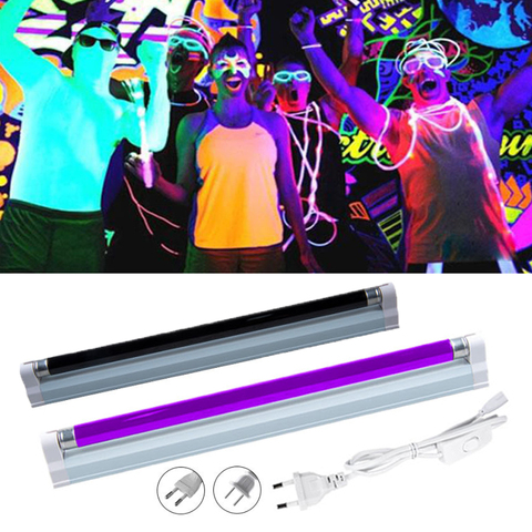 Lámpara Ultravioleta de cuarzo azul, luz negra UV, tubo T5, 220V, 110V, 6W, 8W, luz negra, fluorescente, detector de dinero para fiestas cosméticas ► Foto 1/6