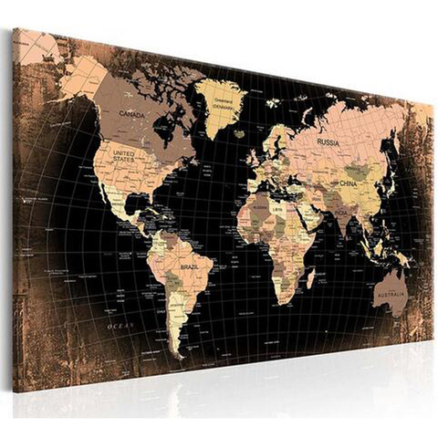Pintura de diamante 5D Diy, mapa del mundo con meridianos y paralelas, punto de cruz redondo cuadrado completo, mosaico de diamantes de EmbroideryZP-650 ► Foto 1/6