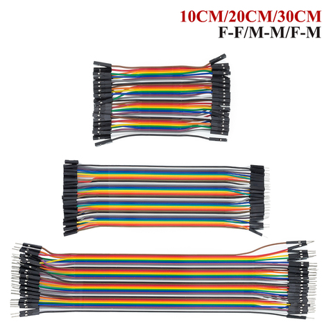 Dupont línea 120 piezas 10 cm macho a macho + macho a hembra y hembra puente Dupont cable 1 sets ► Foto 1/6