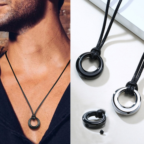 Collar con colgante conmemorativo de la eternidad para hombre y mujer, joyería de cremación, resistente al agua ► Foto 1/6