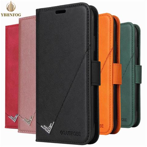 Funda abatible de cuero para teléfono móvil iPhone, carcasa lujosa de negocios con ranuras para tarjetas, funda de soporte de cartera para iPhone 12 Mini 11 Pro XR XS Max 6 6S 7 8 Plus SE 2022 ► Foto 1/6