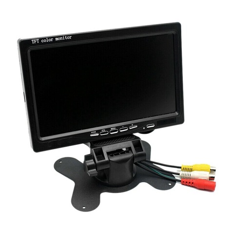 Monitor HD de 12V-24V, 7 pulgadas, TFT, LCD, para coche, CCTV, vista trasera de marcha atrás, cámara de respaldo ► Foto 1/6