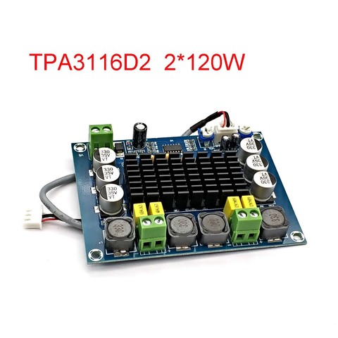 Nuevo TPA3116 de doble canal estéreo de alta potencia Amplificador de potencia de Audio Digital de TPA3116D2 amplificadores 2*120 W Amplificador DIY ► Foto 1/5