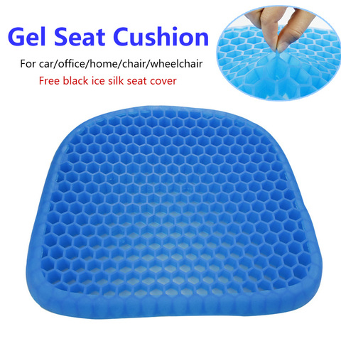 Gel de cojín de Gel elástico de gran tamaño, cojín para sentarse para coche o cojín sofá de nido de abeja, almohadilla de dolor para el cuidado de la salud cervical, asiento de Gel Flexible ► Foto 1/6