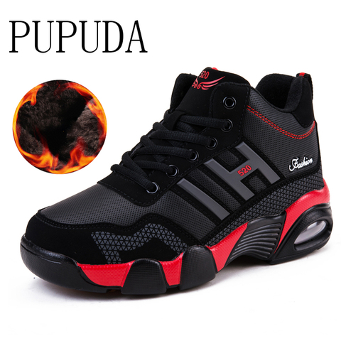 PUPUDA-zapatillas de deporte de algodón para hombre, calzado de baloncesto de alta calidad, para otoño, para correr, botas de nieve ► Foto 1/6