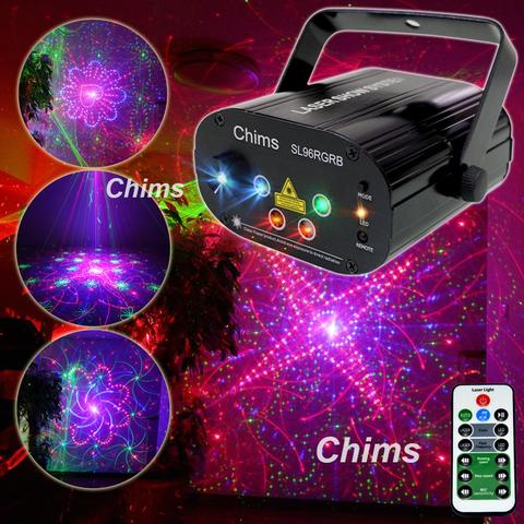Chims etapa luz RGB Disco láser 96 patrón láser DJ luz Led efecto de luces de fiesta colorido Proyector láser mostrar Navidad bar de música ► Foto 1/6