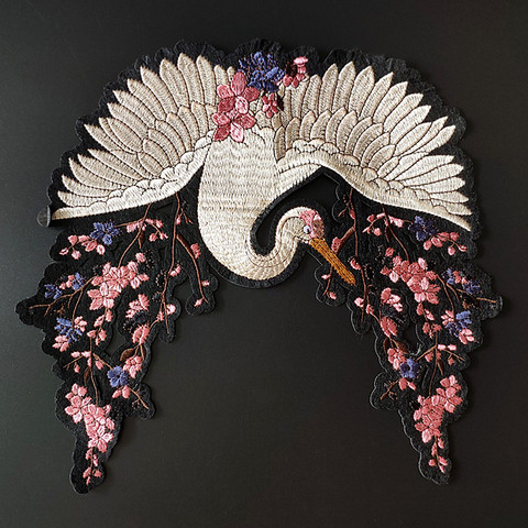 Parche con forma de flor para bordado de aves, pegatinas de ropa, insignia grande de motorista, parches de planchado para ropa, Strange Things, Navidad, 29CM ► Foto 1/6