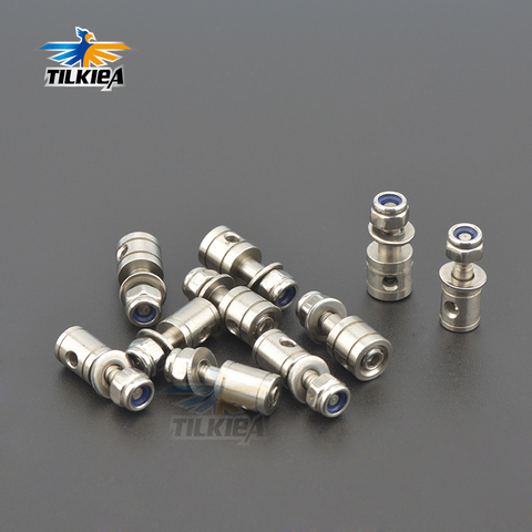 Conector de barra de empuje de avión/barco teledirigido, adaptador de topes de enlace d2.0 mm para brazo y varilla de tracción de Servo de conexión, 10 uds. ► Foto 1/6