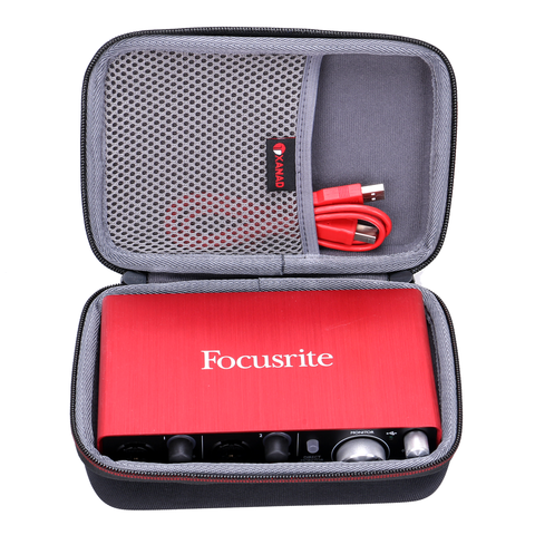 XANAD impermeable EVA duro caso para Focusrite Scarlett Solo (2nd Gen) interfaz de Audio USB con Pro Tools | ► Foto 1/5