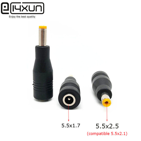 1 Uds. De conector hembra de 7/5x1,7, 5x5,5mm a 2,5x5,5 (compatible con 2,1 x mm), adaptador de conector de alimentación CC, enchufe de carga para ordenador portátil ► Foto 1/6