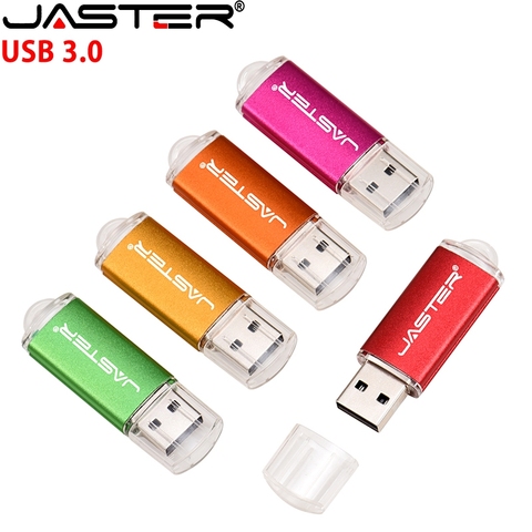 De Metal colorido Pendrive USB Flash 3,0 Cle usb 3,0 Flash Drive 8GB 16GB 32GB 64 GB 128GB USB3.0 Pen Drive Logo personalizado para boda ► Foto 1/6