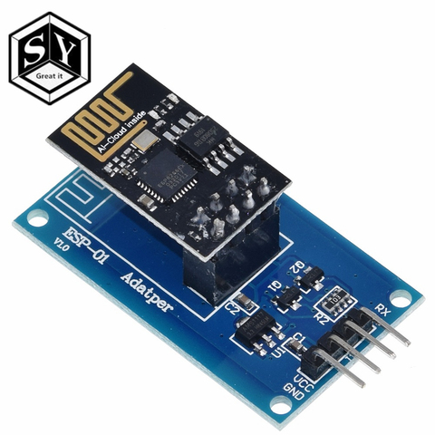 Lo genial que ESP8266 ESP-01 serie de WiFi del adaptador inalámbrico módulo 3,3 V 5V Esp01 fuga adaptadores de PCB Compatible con Arduino ► Foto 1/6