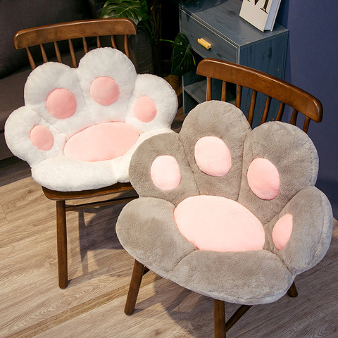 Almohada de felpa con diseño de Linda Pata de Gato para niños, cojín para sofá o asiento, para interior e Invierno ► Foto 1/6