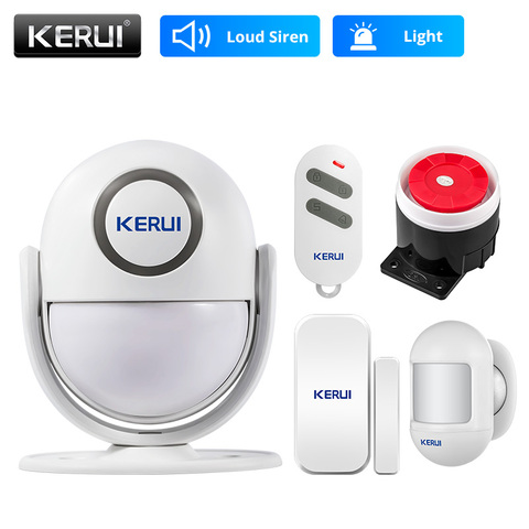 KERUI P6 125dB garaje de casa sistema de alarma de seguridad Anti-robo inteligente Detector de movimiento PIR puerta/ventana Sensor de alarma antirrobo inalámbrica ► Foto 1/6