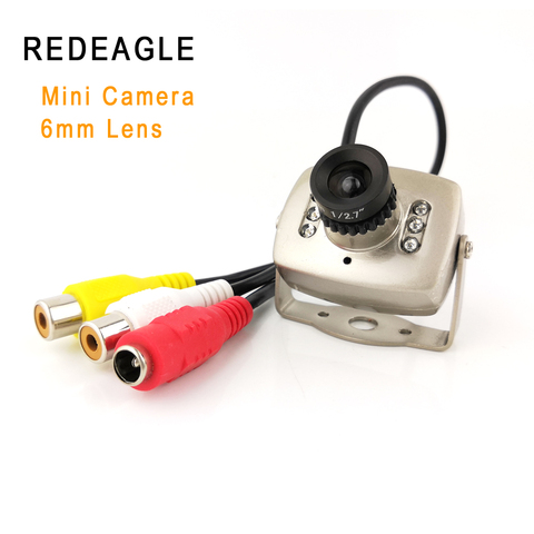 REDEAGLE-cámara de seguridad analógica CVBS Super Mini, videocámara de vigilancia con visión nocturna IR de 940nm, Audio y lente de 6mm, a Color ► Foto 1/4
