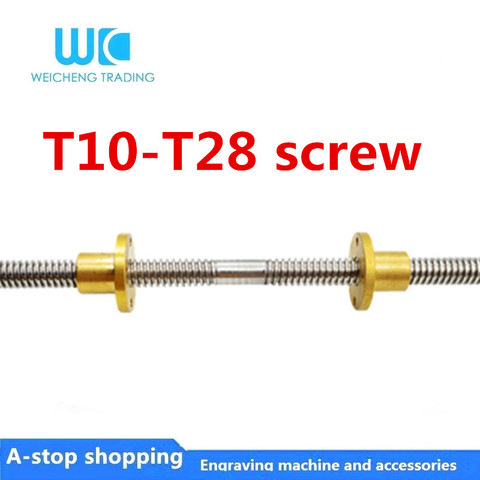 Tornillo Trapezoidal T10 T12 T14 T16 T20 T25, tornillo de mano izquierda y derecha, tornillo en forma de t auténtico, tuerca de cobre giratoria izquierda y derecha ► Foto 1/1