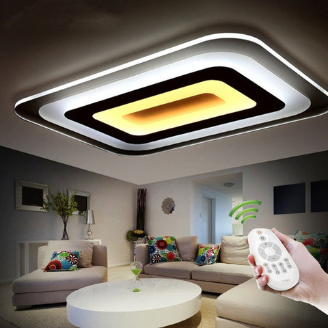 Luces De Techo Led modernas para iluminación interior plafon led cuadrado lámpara De Techo lámpara para sala De estar dormitorio Lamparas De Techo ► Foto 1/5