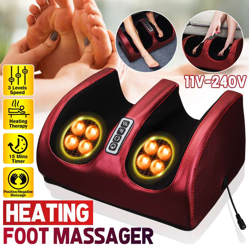 Máquina de masaje de pies eléctrico Shiatsu, masaje calentador masaje para terapia de pies, rodillo para aliviar la fatiga de las piernas, regalo para hombres y mujeres ► Foto 1/1