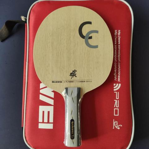 Sanwei CC ST handle 5 + 2, raqueta de fibra de carbono para tenis de mesa, raqueta de Ping Pong ► Foto 1/3